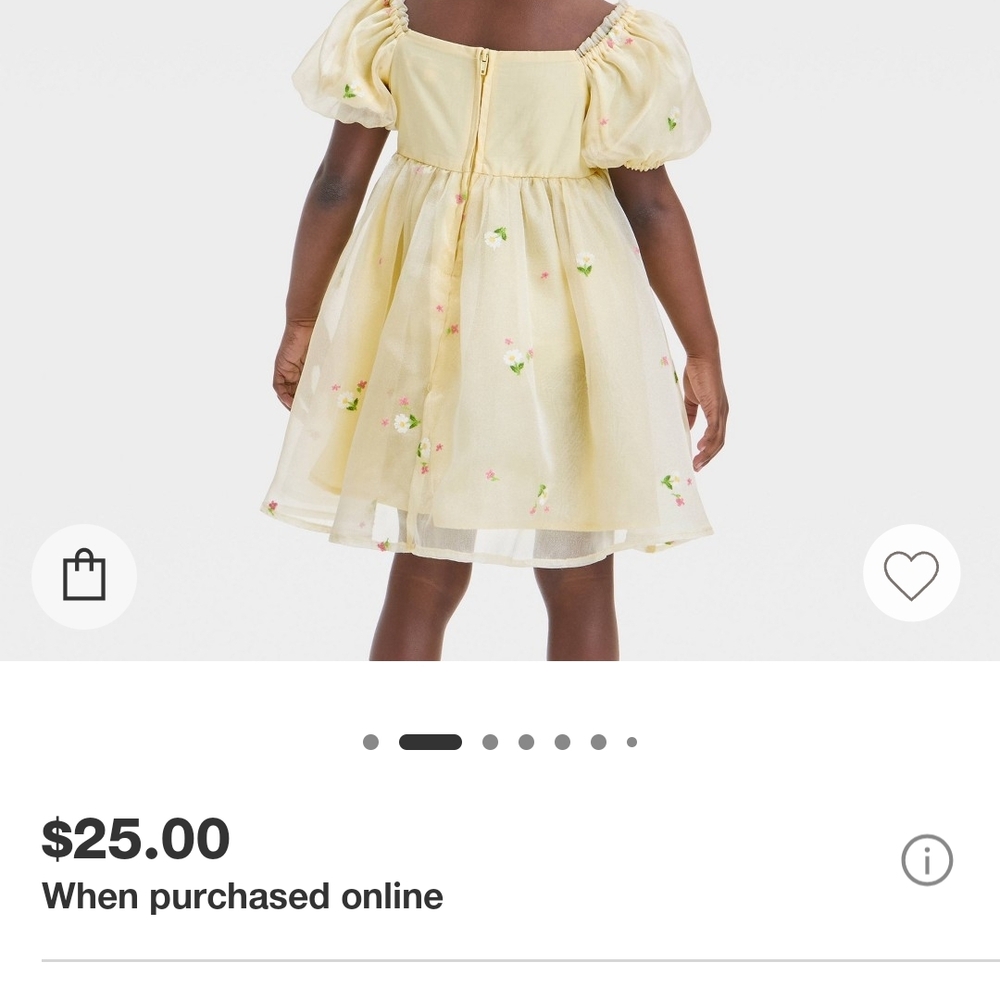 Elegant Floral Kids Dress in Soft Yellow